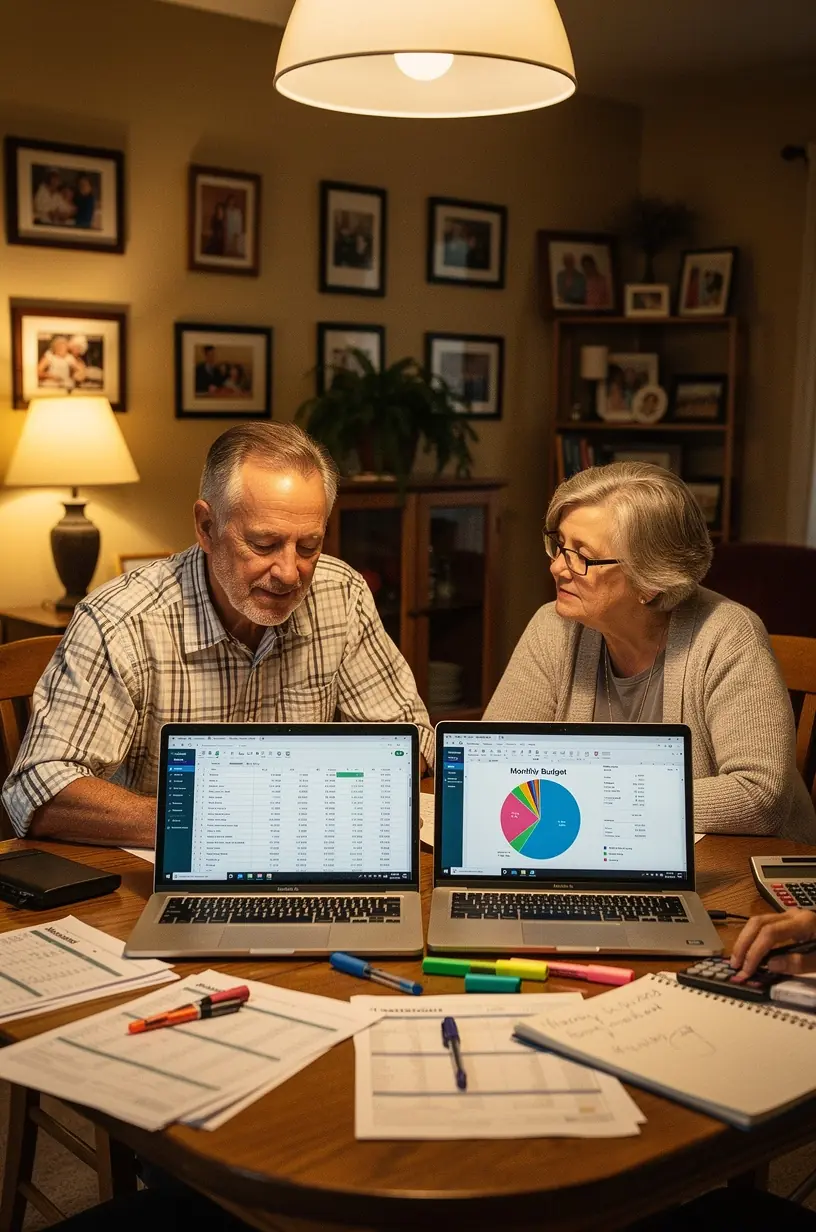 Illustration of a sustainable budgeting system concept.